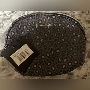 Kendall & Kylie Black and Purple Leopard Cosmetic Bag